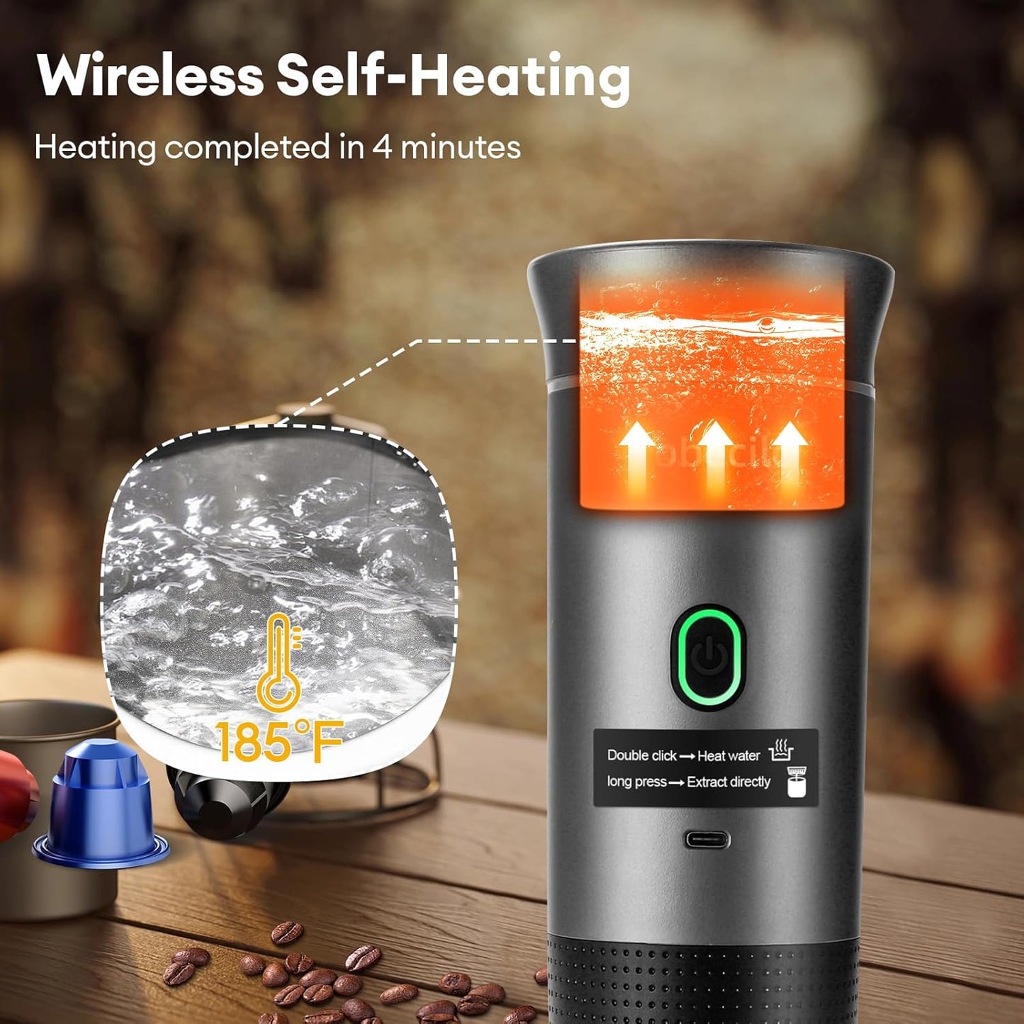 AurexLab™ Self-Heating Portable Espresso Maker