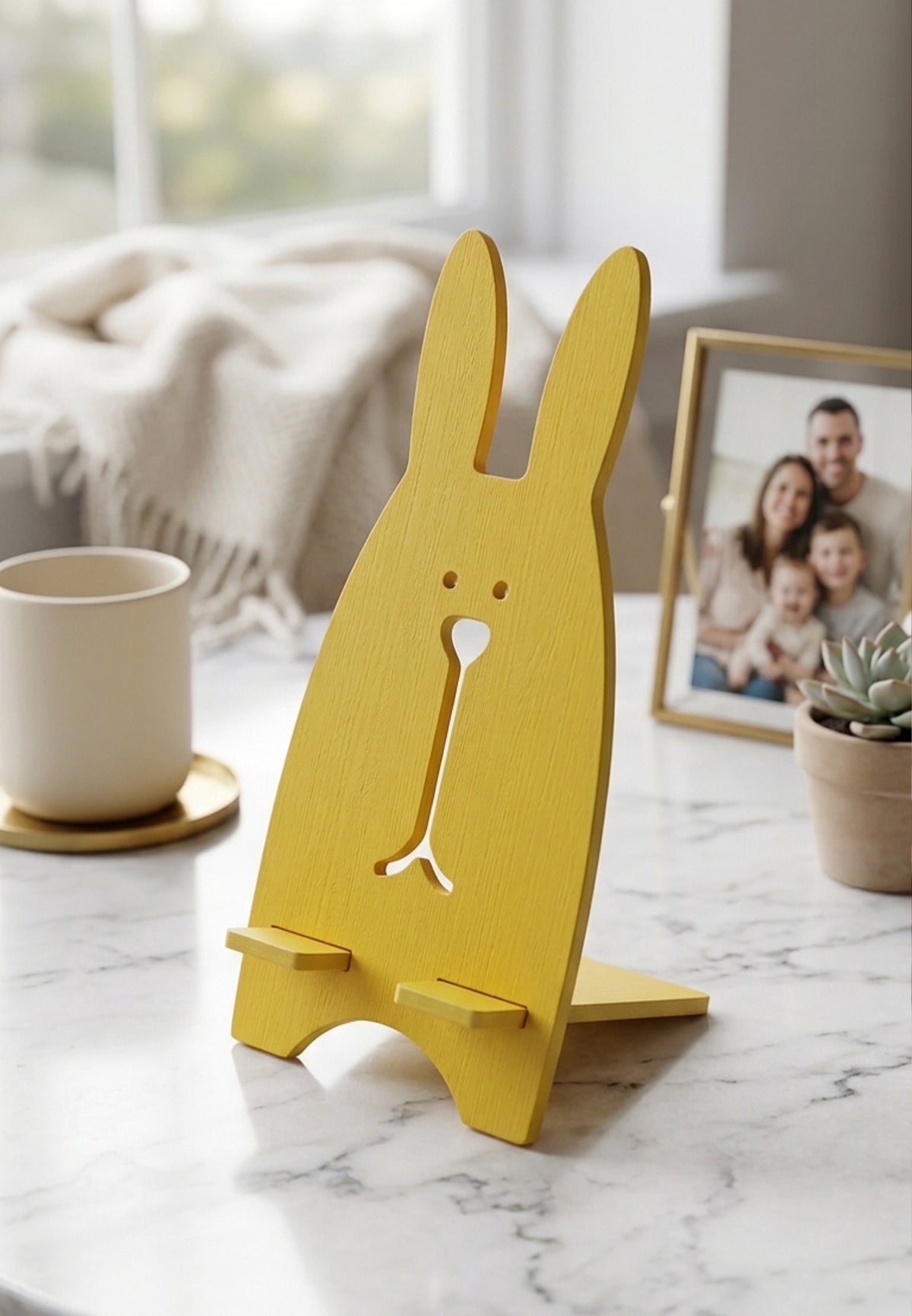 Cute Bunny Phone Stand – Nursery Desk Holder