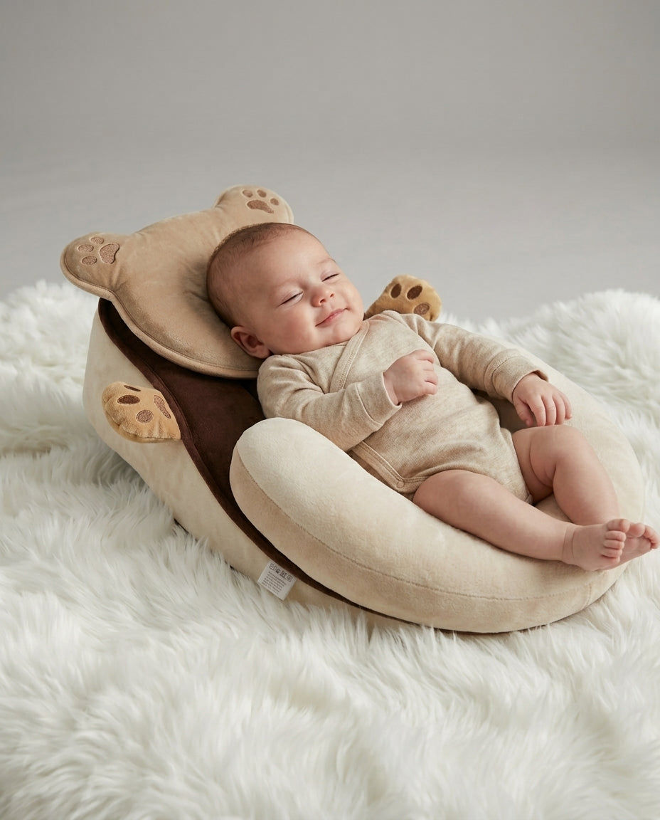 Anti-Reflux Baby Lounger – 15° Incline Digestion & Sleep Pillow