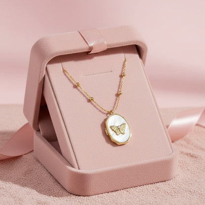 AurexLab™ Custom Photo Pearl Locket - The Memorial Collection