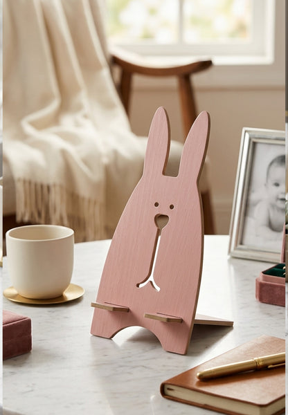 Cute Bunny Phone Stand - Adorable Nursery Desk Holder