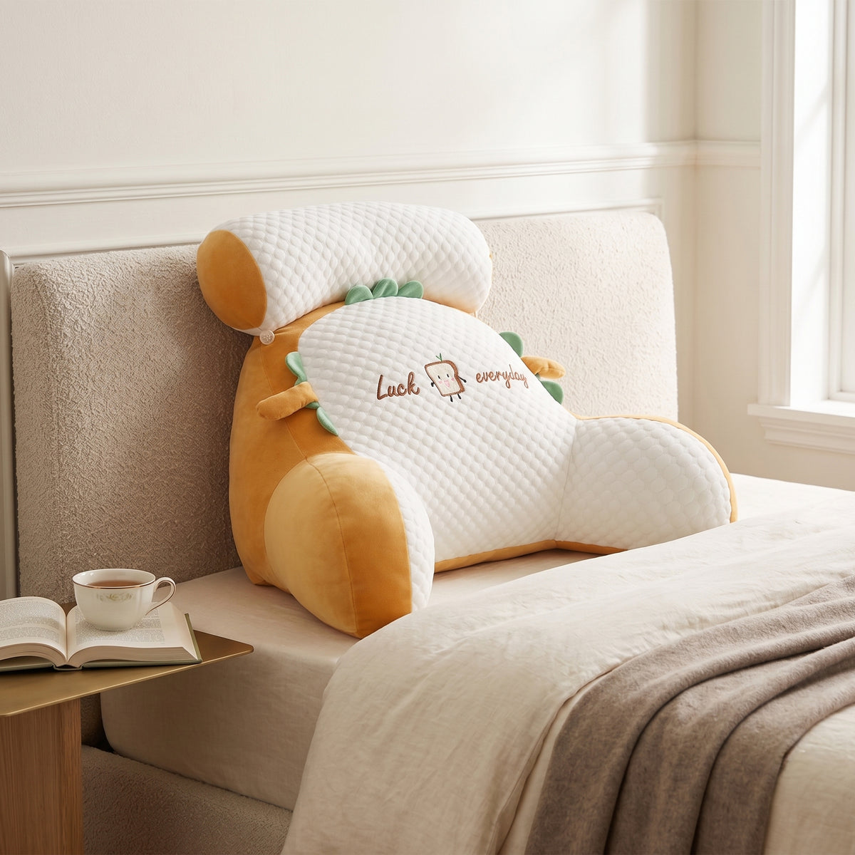 Cosy Backrest Reading Pillow – Cushioned Arm Support for Feeding & Relaxing