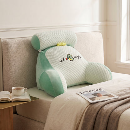 Cozy Backrest Reading Pillow - Cushioned Arm Support for Nursing & Relaxing